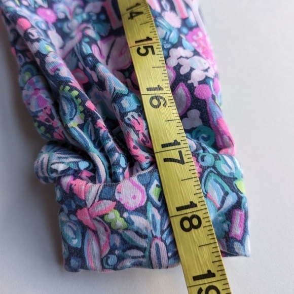 Lilly Pulitzer Mini Kamala Abstract Floral Crew Neck Sweatshirt Pink Blue sz 14 - Picture 5 of 6